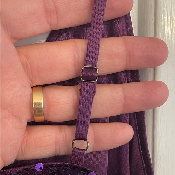 Allegra K Shimmering Purple Sequin dress nwt XL - Picture 6 of 12